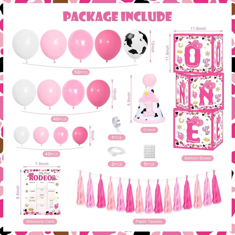 My First Rodeo Girls Birthday Decorations Set NEW - Picture 5 of 6